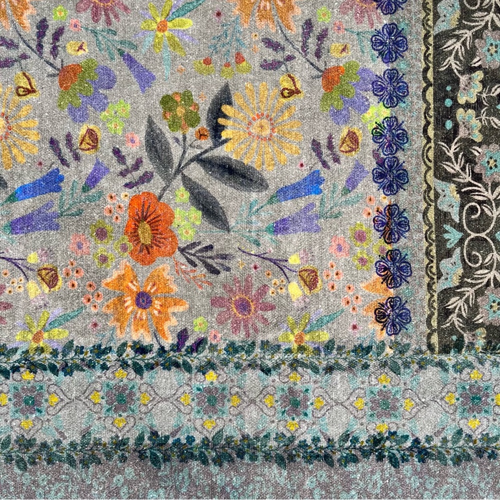 Durrie Fabric Piece with Digital Floral Print